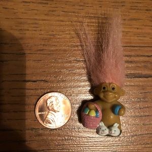 Mini vintage Easter Troll Doll